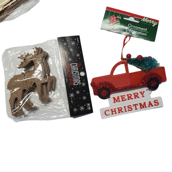 NWT Christmas Bundle Decorations /Crafts Red Truck Theme - Picture 7 of 15